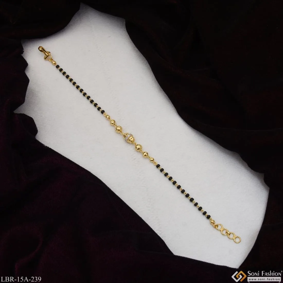 1 Gram Gold Plated Brilliant Design Mangalsutra Bracelet For Women - Style A239