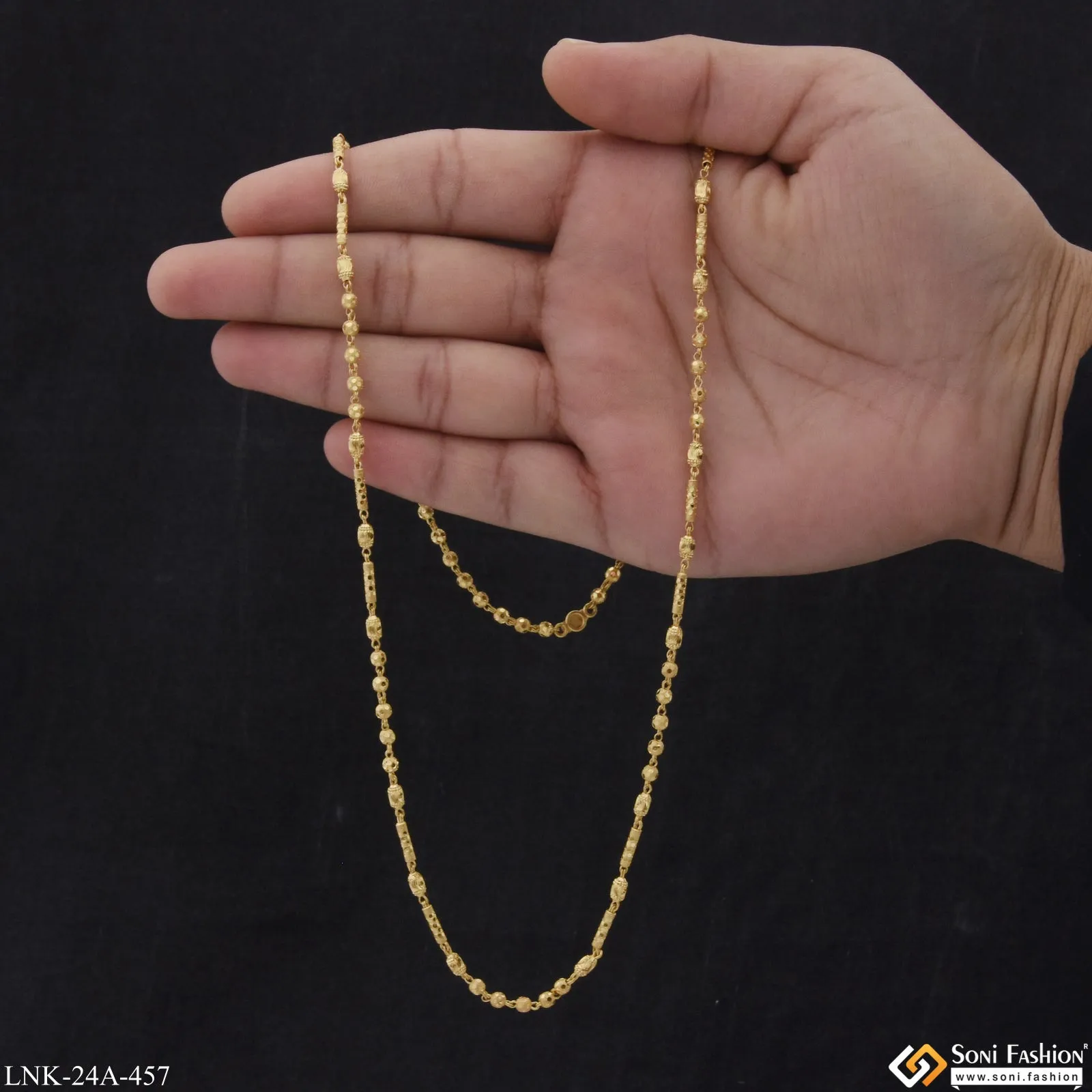 1 Gram Gold Plated Casual Design Dazzling Design Mala for Women - Style A457