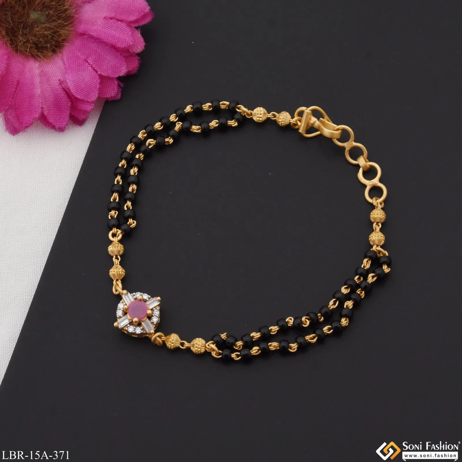 1 Gram Gold Plated Casual Design Mangalsutra Bracelet for Women - Style A371