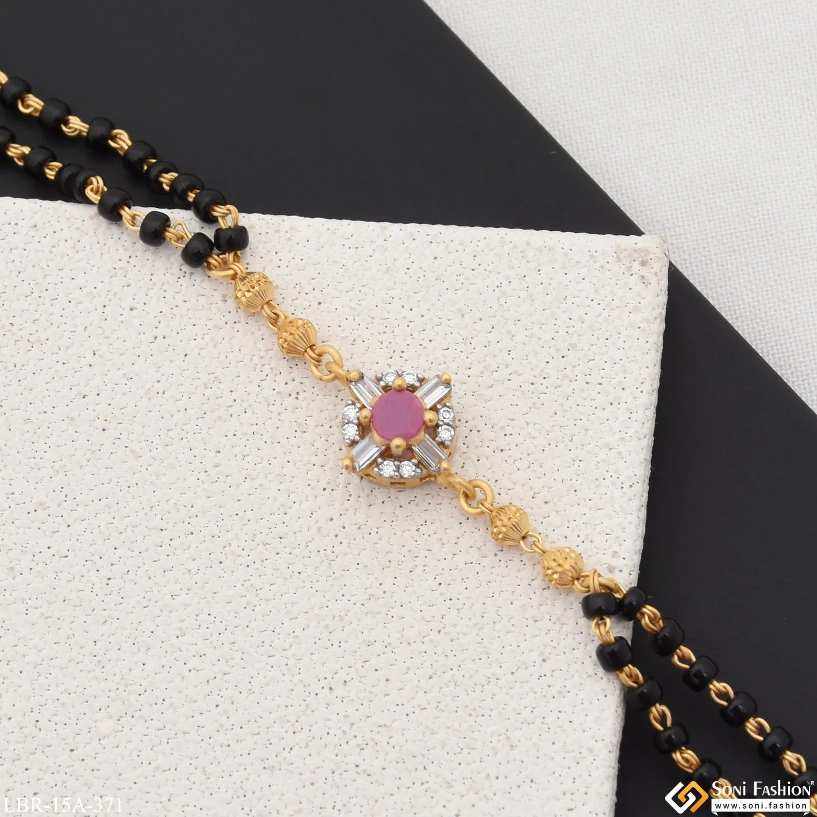 1 Gram Gold Plated Casual Design Mangalsutra Bracelet for Women - Style A371