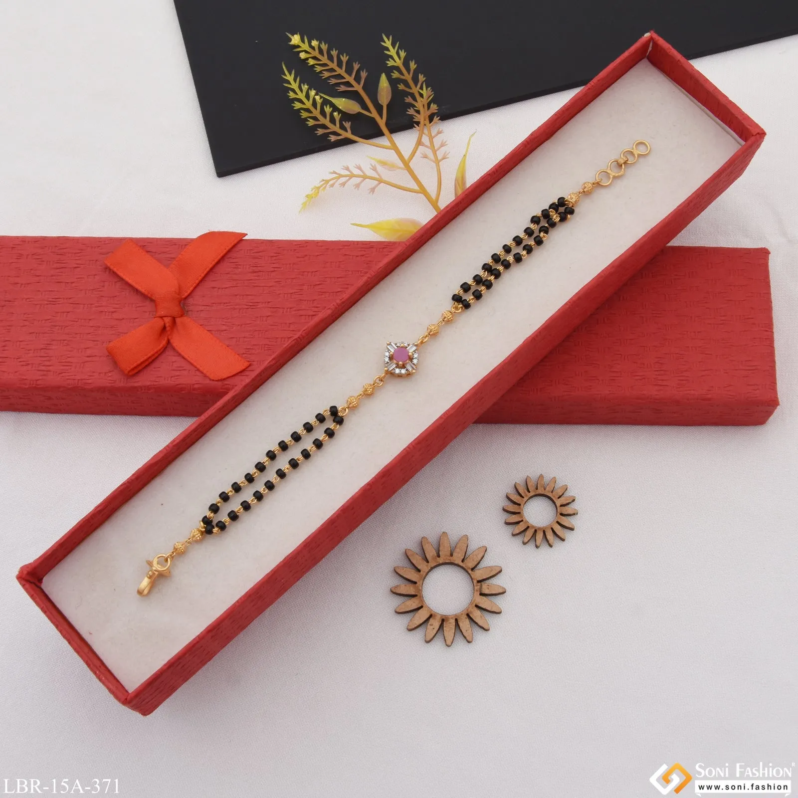 1 Gram Gold Plated Casual Design Mangalsutra Bracelet for Women - Style A371