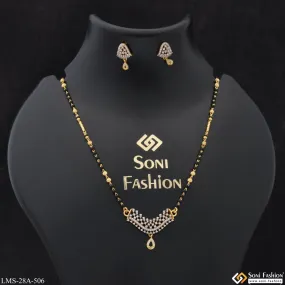 1 Gram Gold Plated Charming Design Mangalsutra Set for Women - Style A506