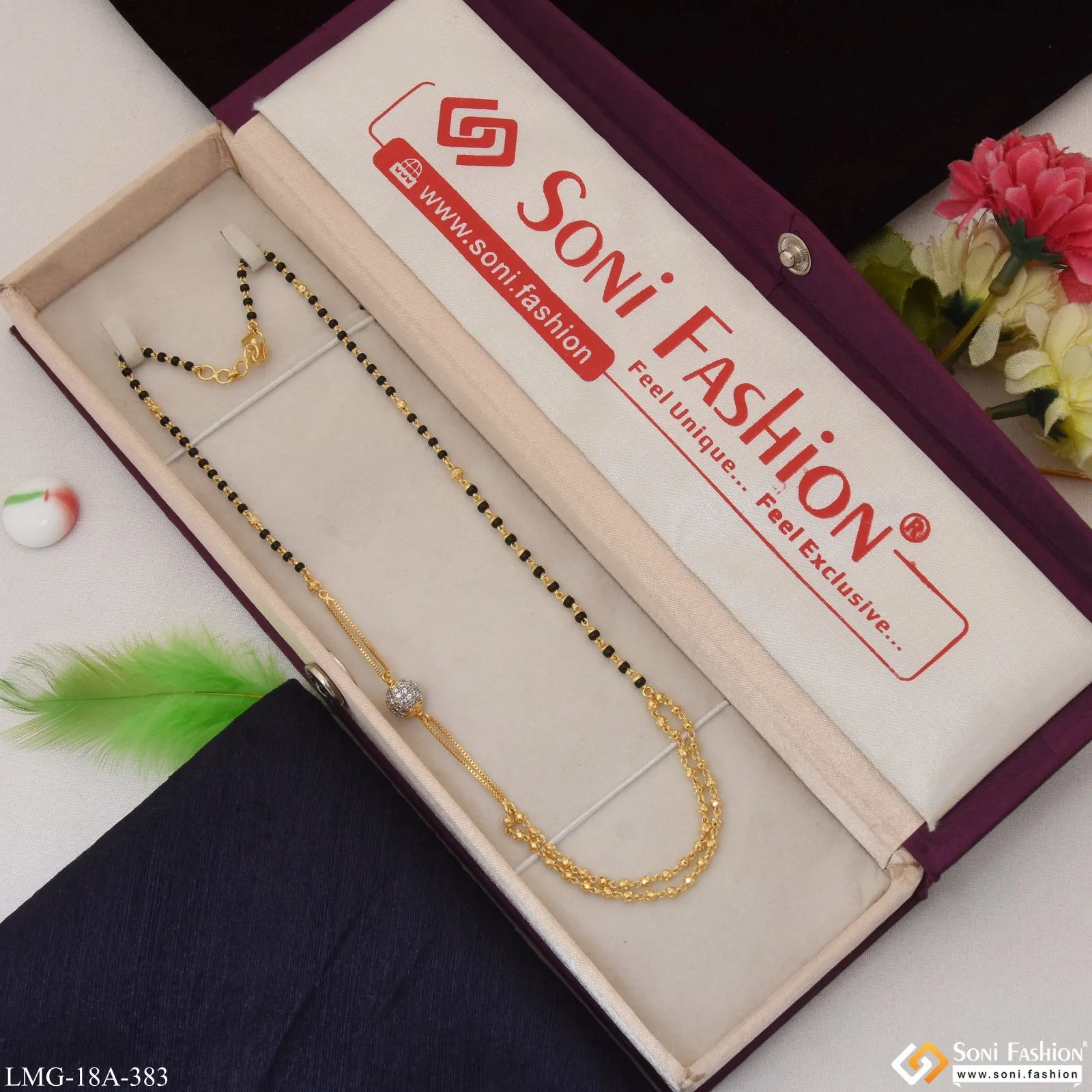 1 Gram Gold Plated Eye-Catching Design Mangalsutra for Women - Style A383