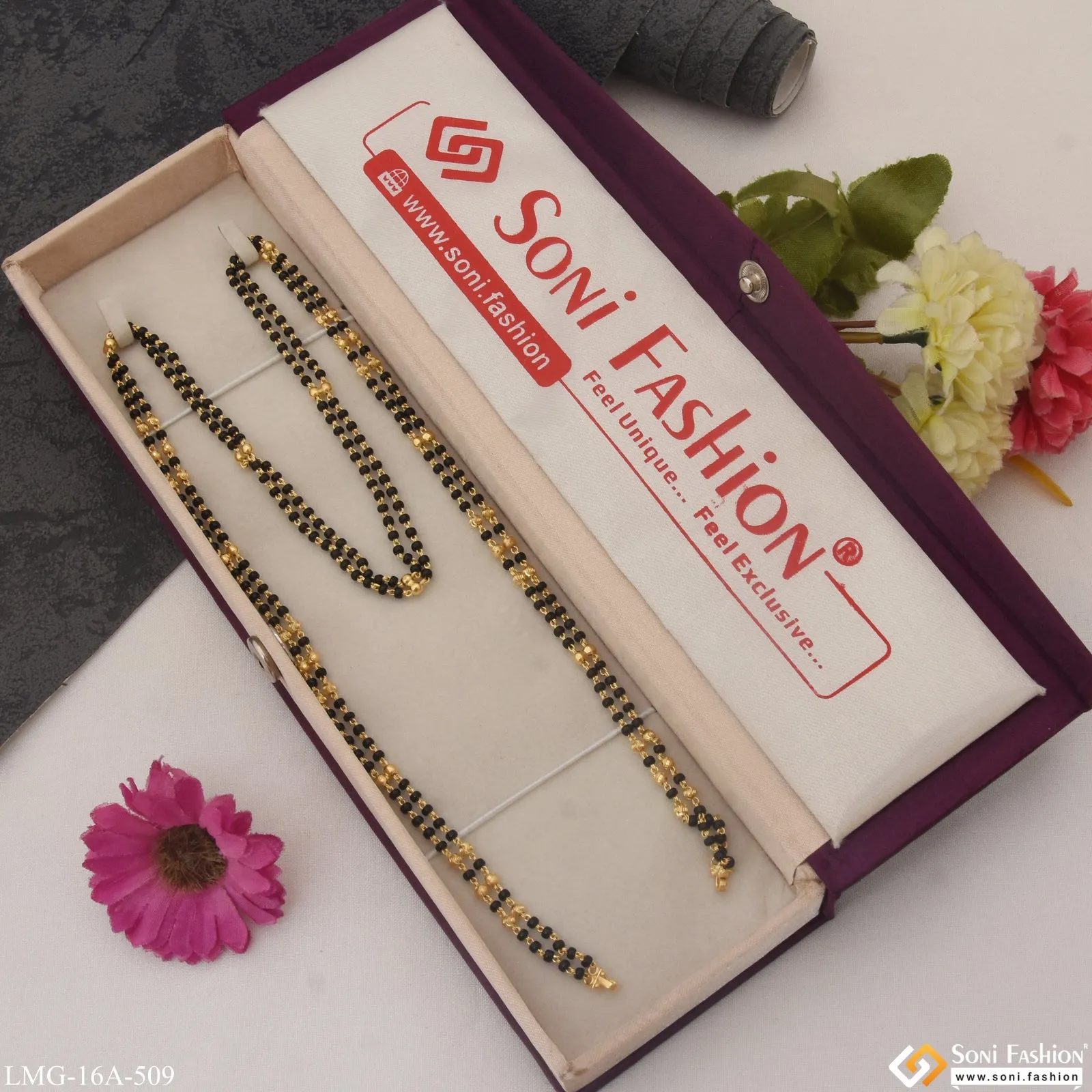 1 Gram Gold Plated Fashion-Forward Mangalsutra Dori for Women - Style A509