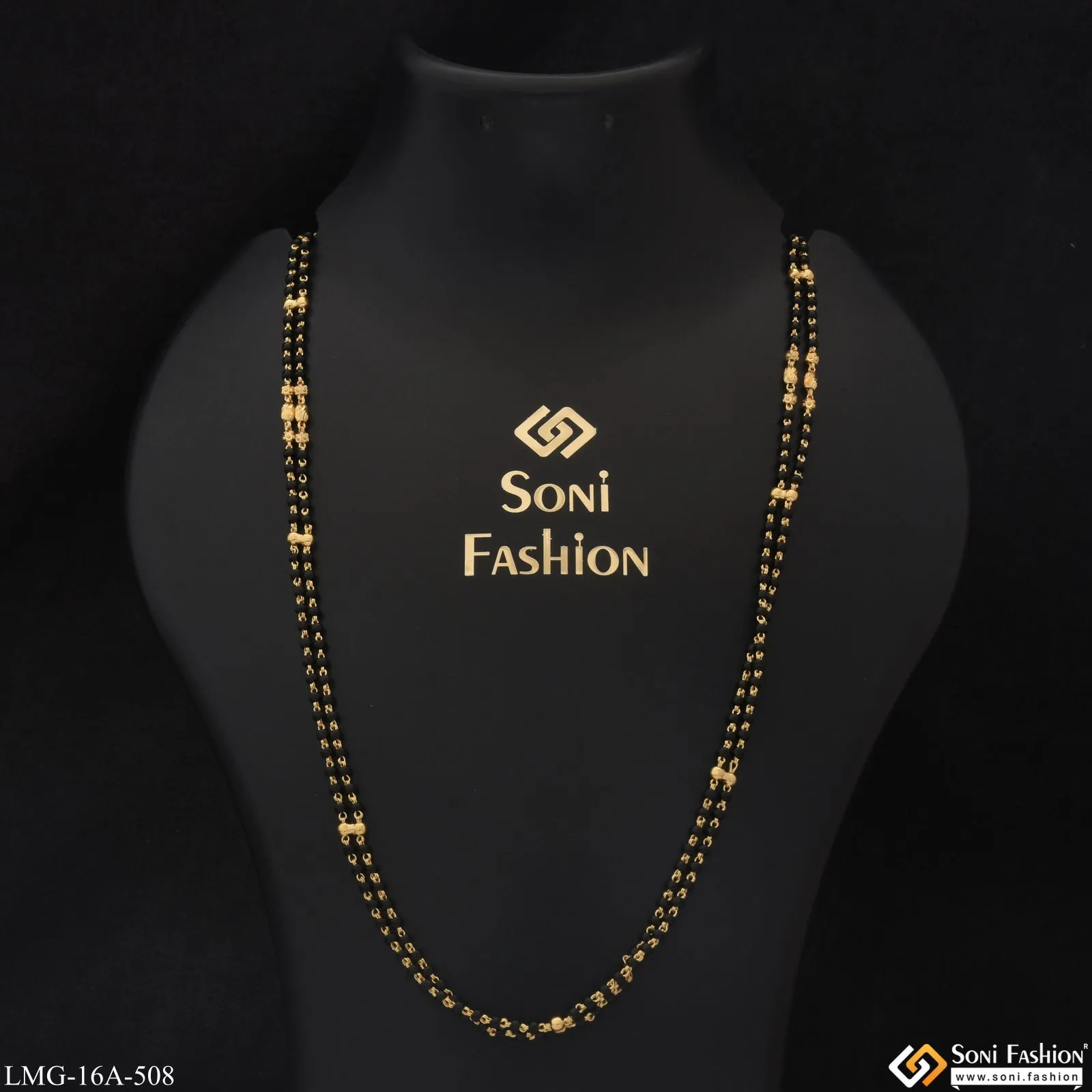 1 Gram Gold Plated Glamorous Design Mangalsutra Dori for Women - Style A508