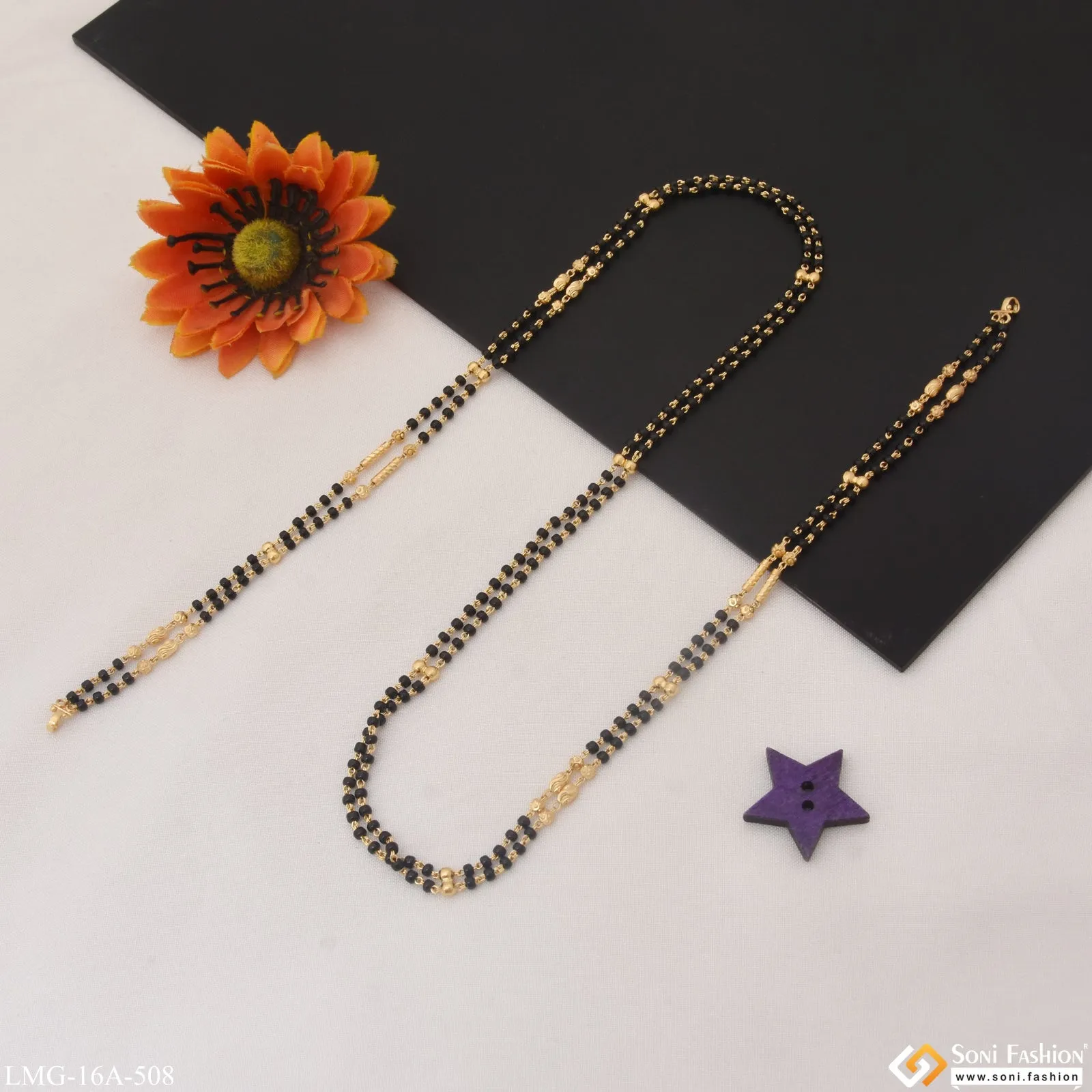 1 Gram Gold Plated Glamorous Design Mangalsutra Dori for Women - Style A508