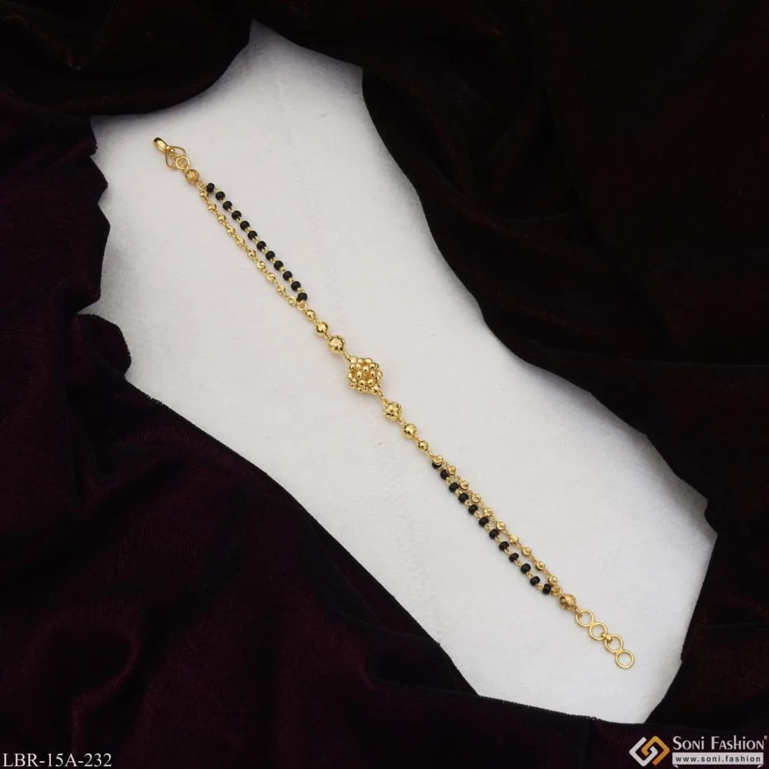 1 Gram Gold Plated Graceful Design Mangalsutra Bracelet For Women - Style A232