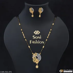 1 Gram Gold Plated Graceful Design Mangalsutra Set for Women - Style A474