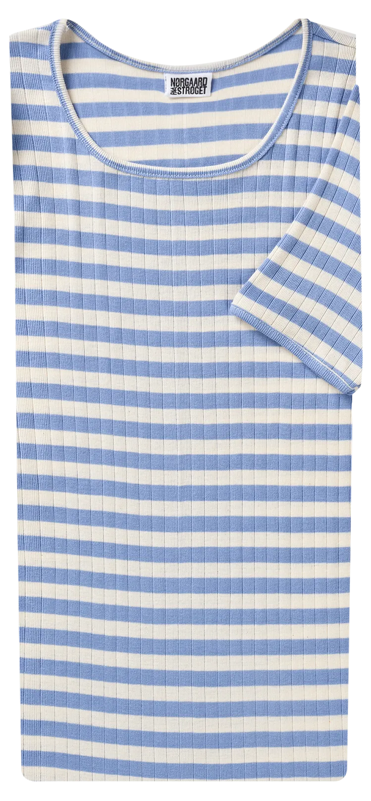 101 Short Sleeve Broadway, Light Blue/Ecru