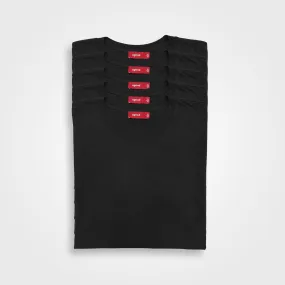 5 Pack | Women’s T-Shirts, Recycled Cotton, Black