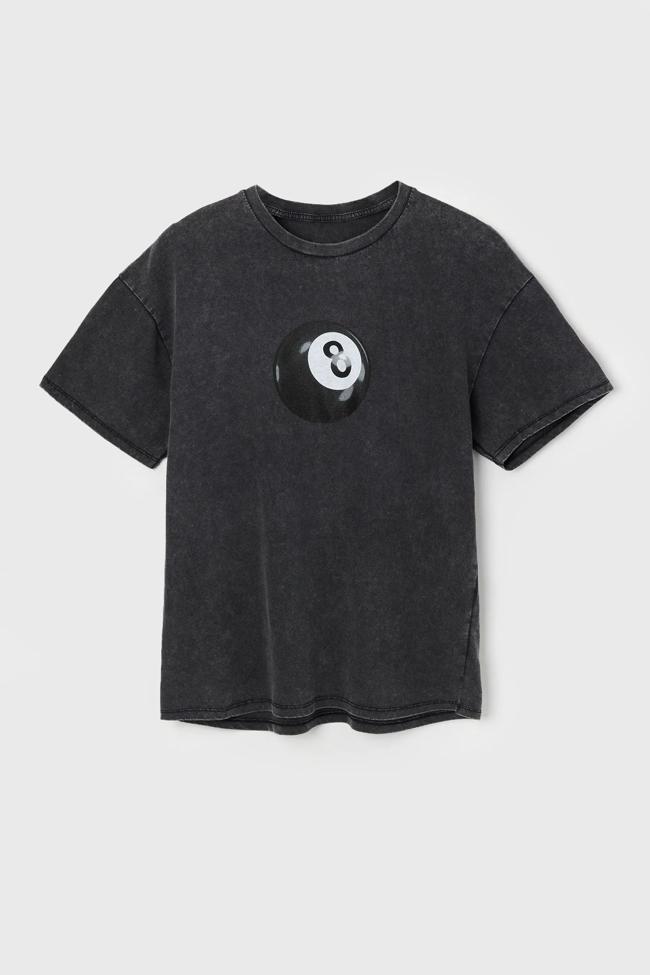 8 Ball Graphic Washed Boyfriend T-Shirt