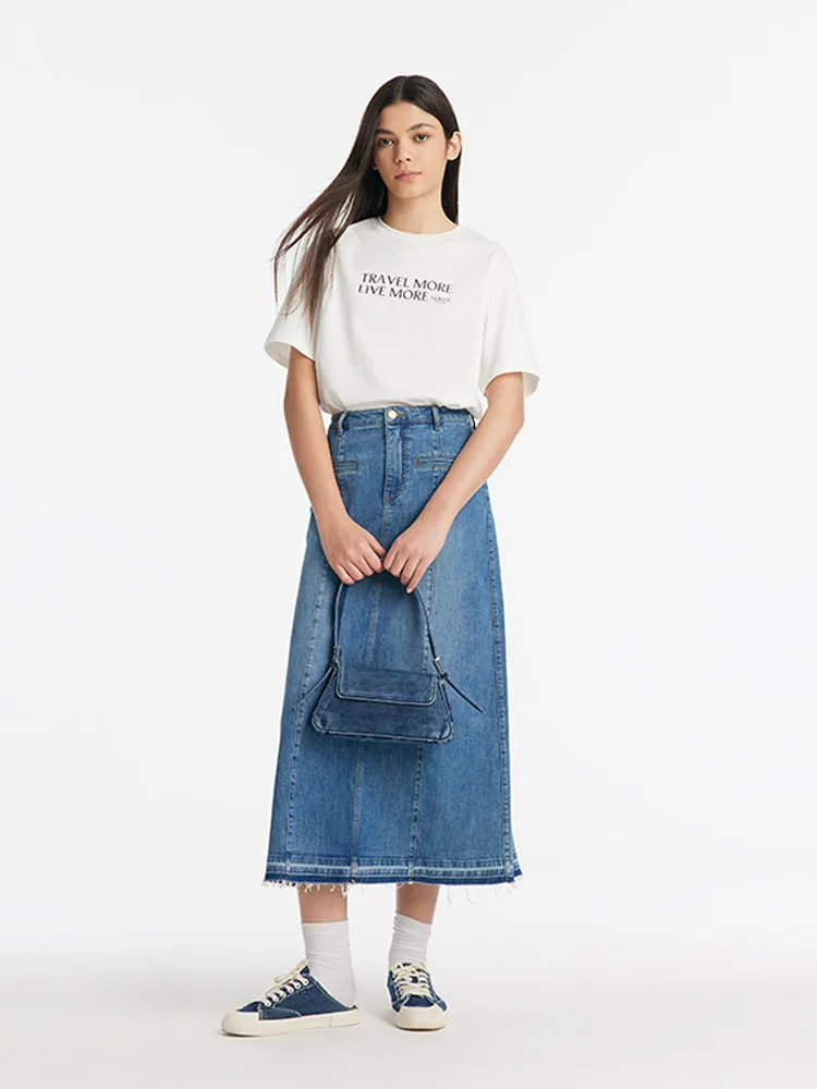 A-Line Denim Women Skirt