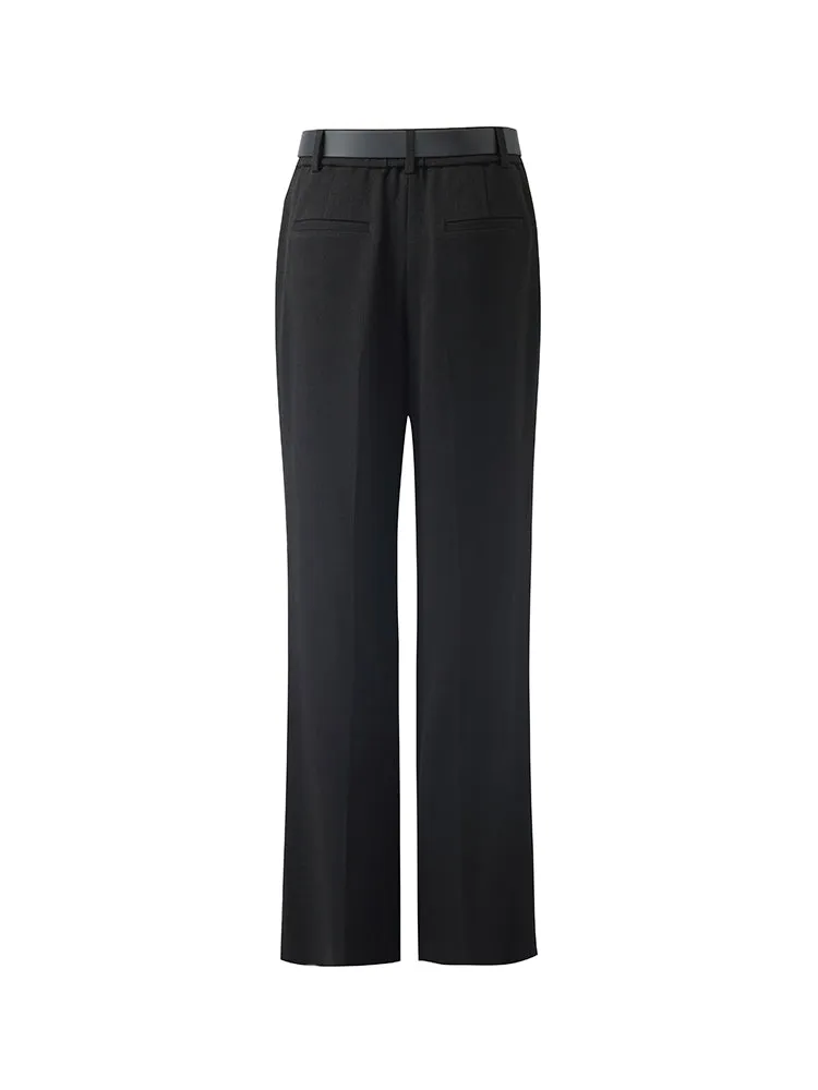 Acetate Straight Pleated Women Pants