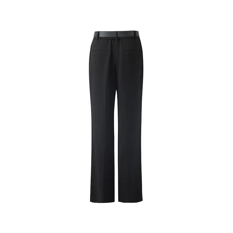 Acetate Straight Pleated Women Pants