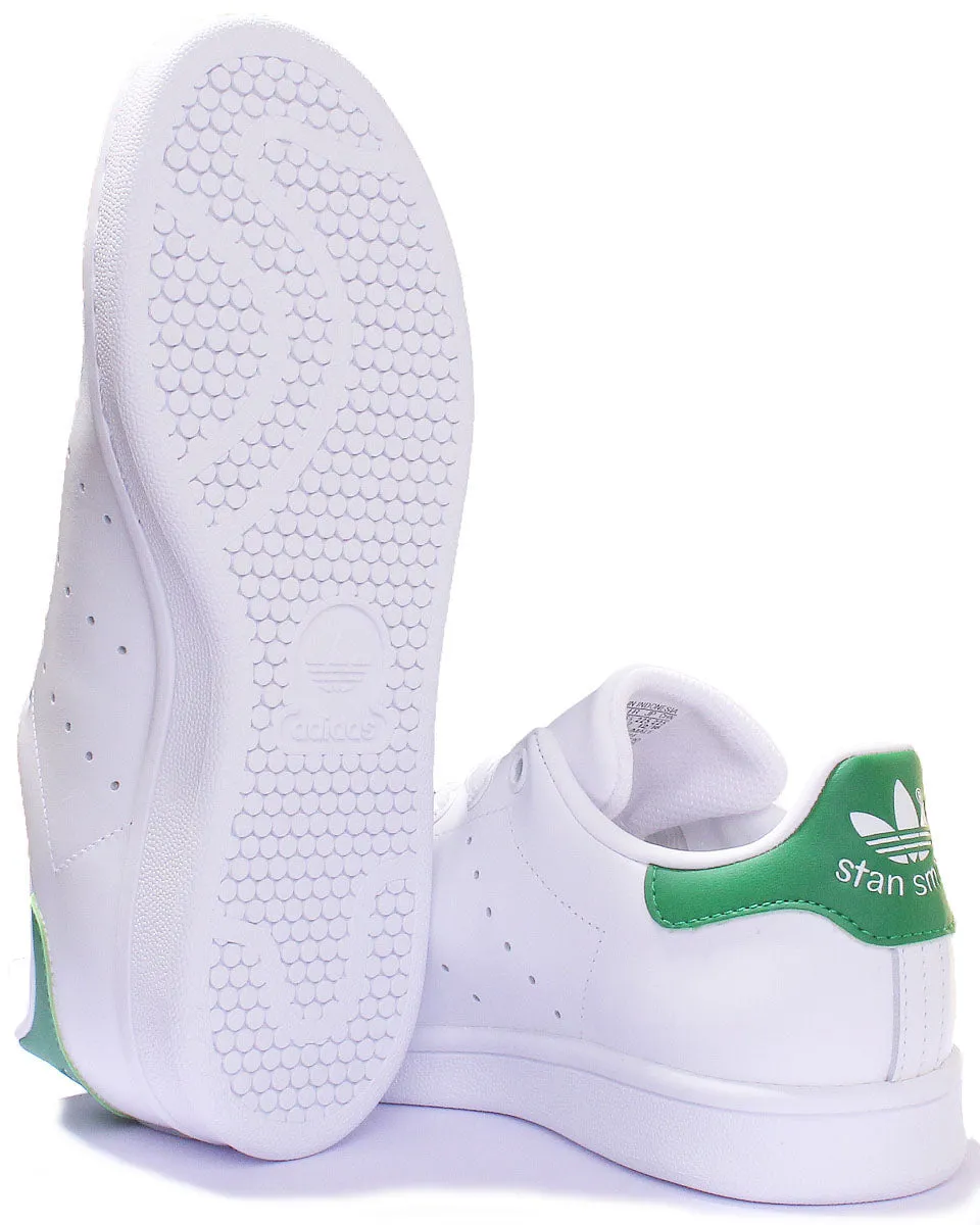 Adidas Stan Smith Leather Trainers In White Blue For Women