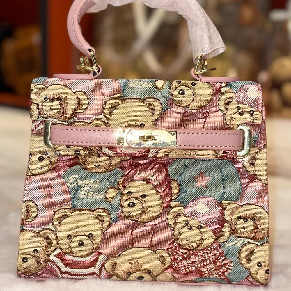 AG Collective Bear Top Handle Shoulder Bag Elegant Style Handbag