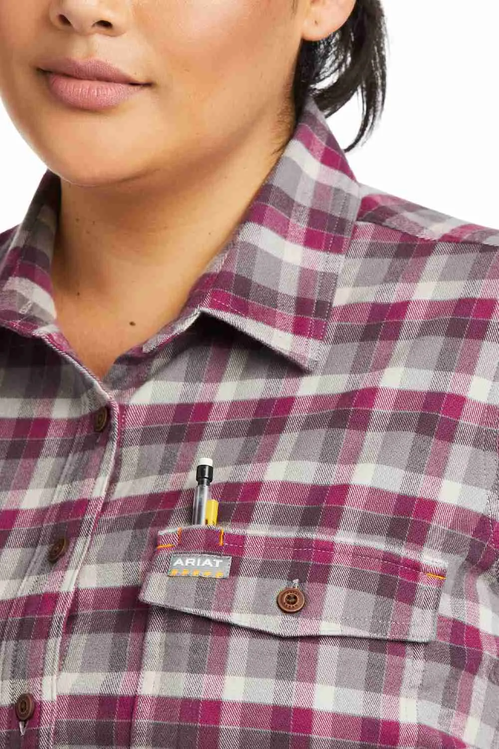 Ariat Rebar Womens Flannel Durastretch Work Shirt