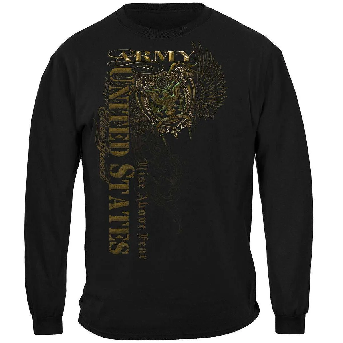 Army Crest Elite Breed Rise Above Fear Premium Hoodie