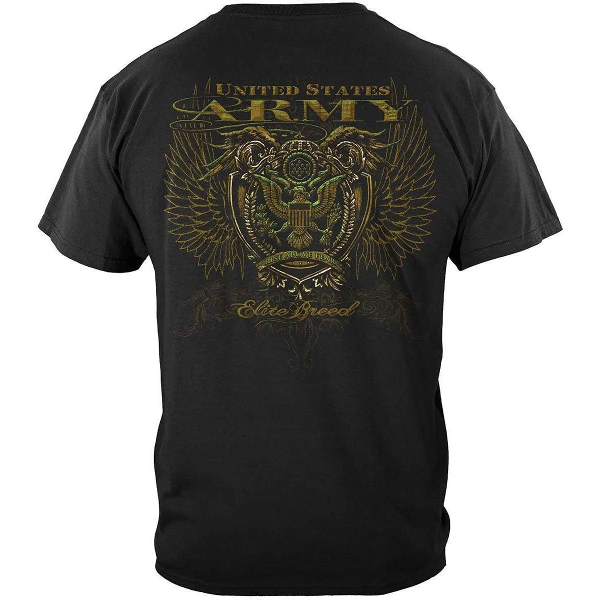 Army Crest Elite Breed Rise Above Fear Premium Hoodie