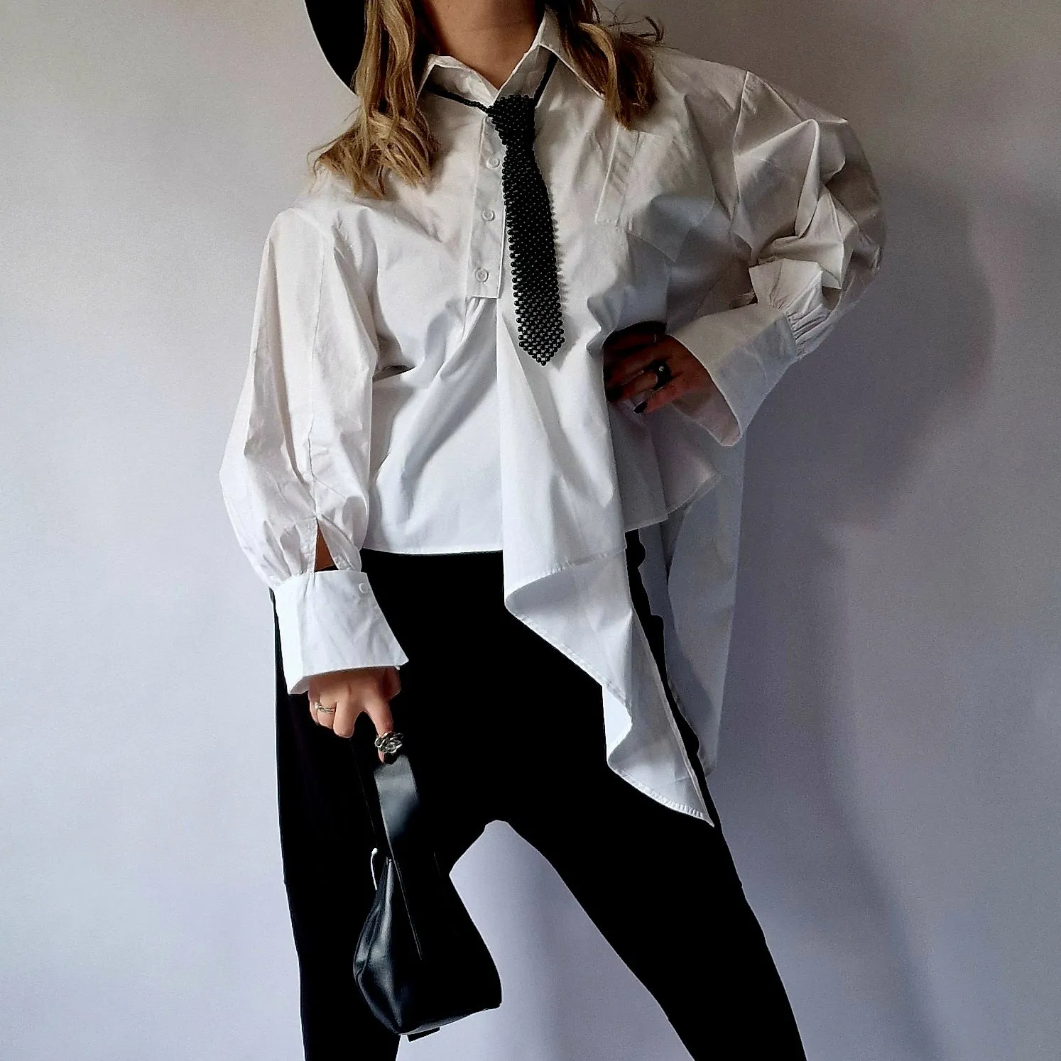 Asignete Korean Style Asymmetrical Cut Shirt