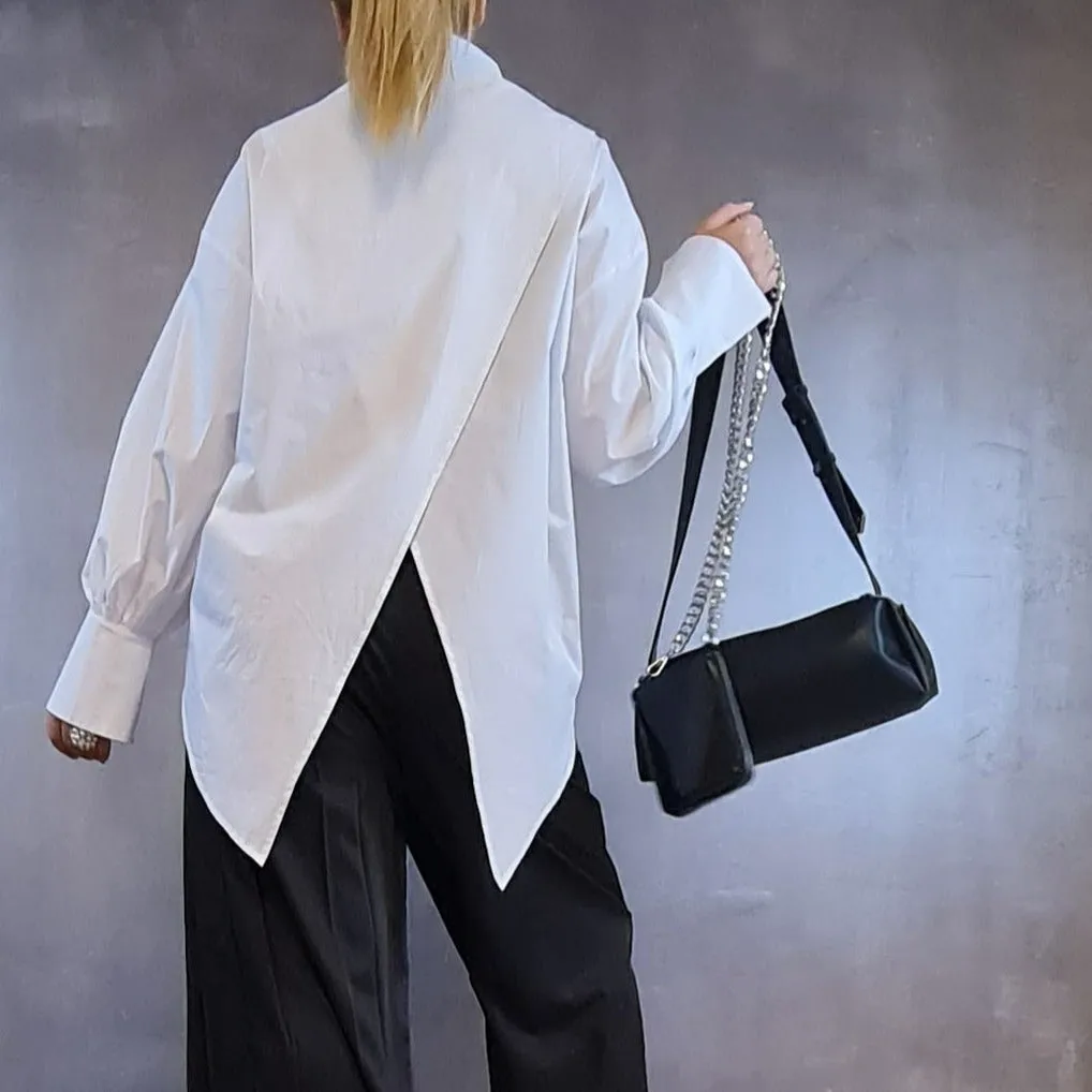 Asignete Korean Style Asymmetrical Cut Shirt