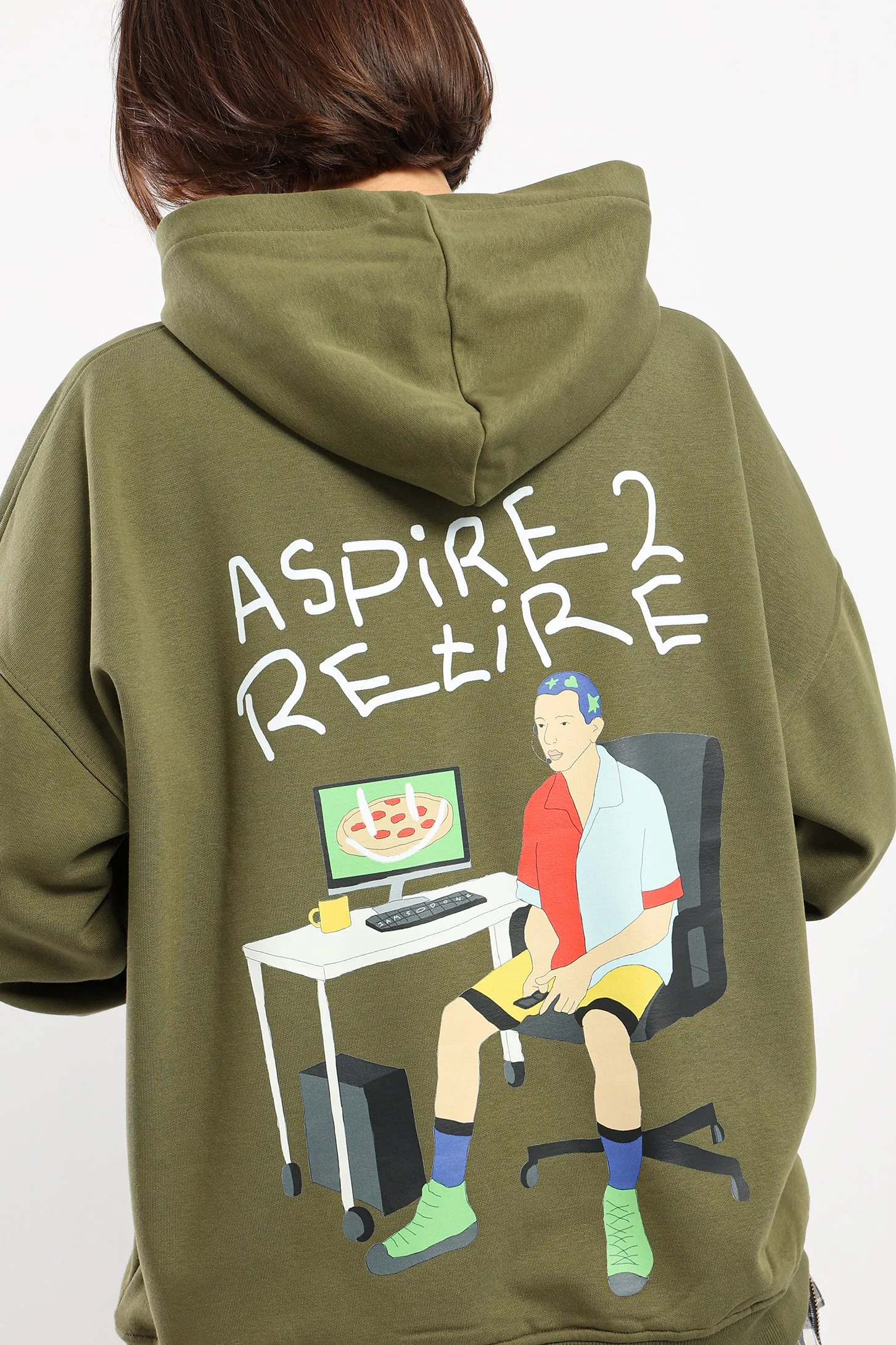 Khaki Aspire to Retire Hoodie