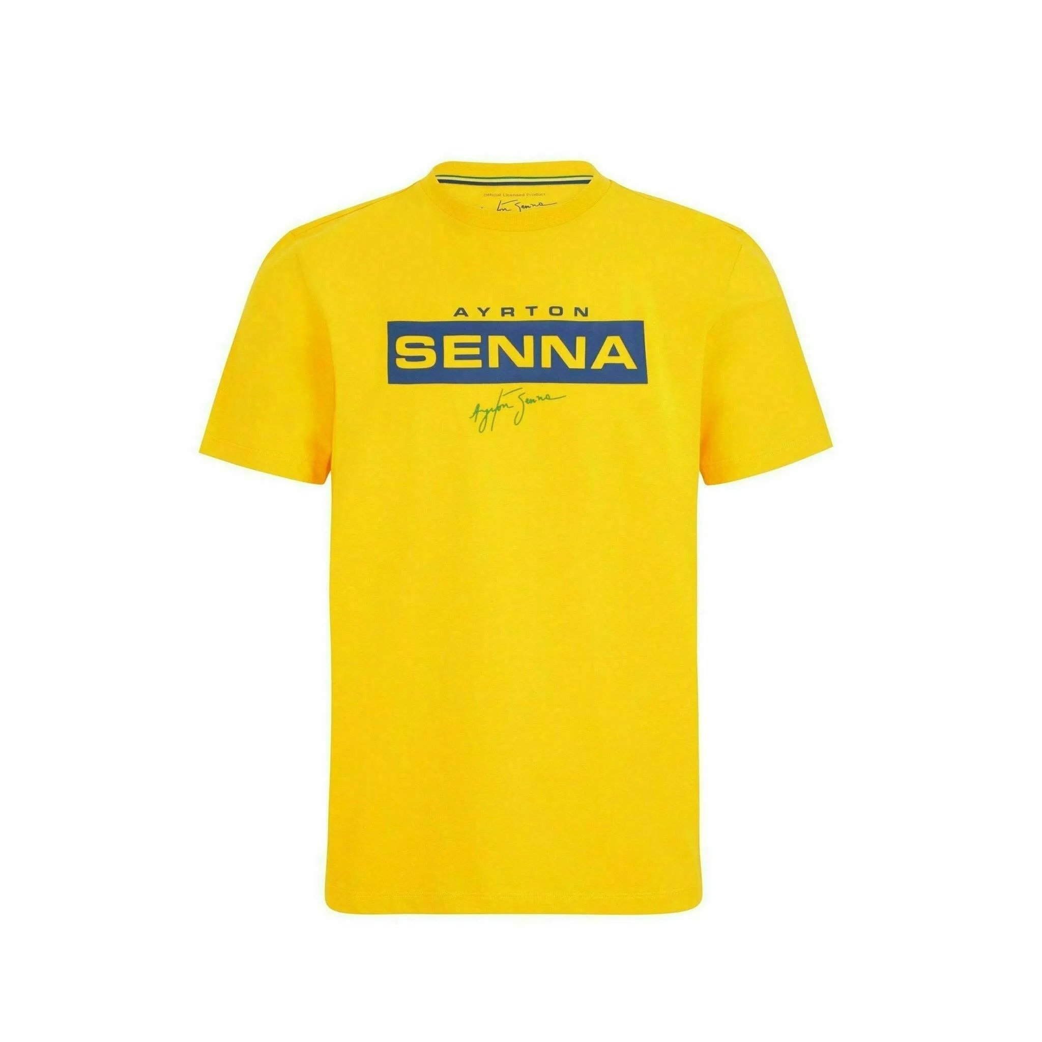 Ayrton Senna Fanwear Logo T-Shirt - Navy/Green/Yellow