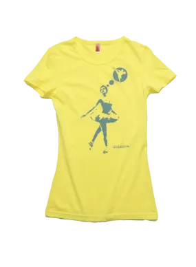 Ballerina - Scoop Neck Yellow T-shirt