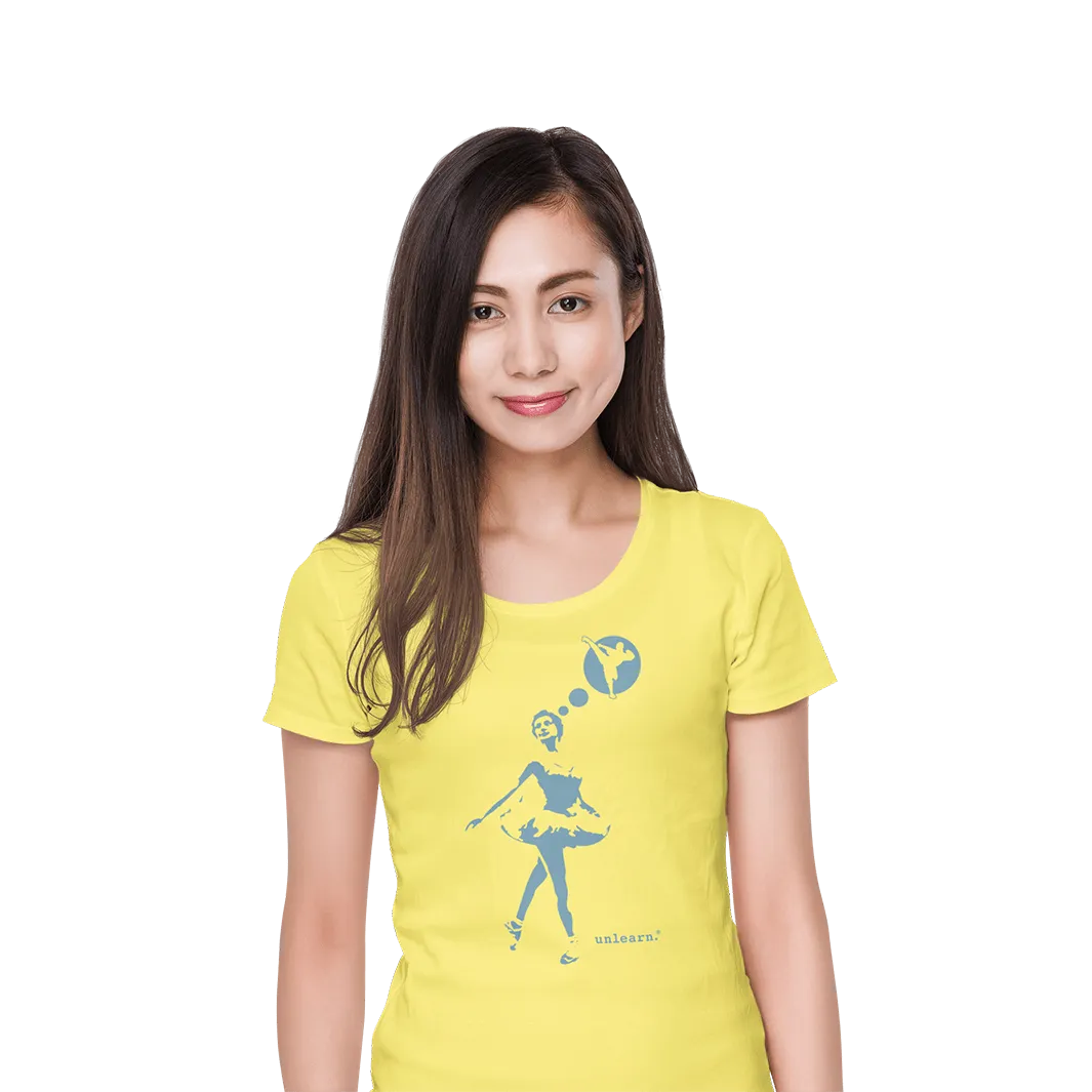 Ballerina - Scoop Neck Yellow T-shirt