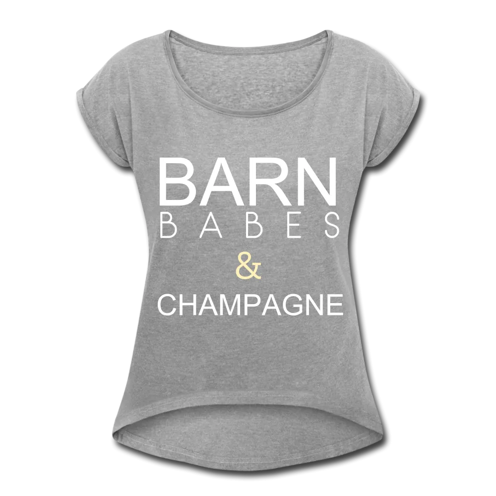 BARN BABES & CHAMPAGNE TEE | grey