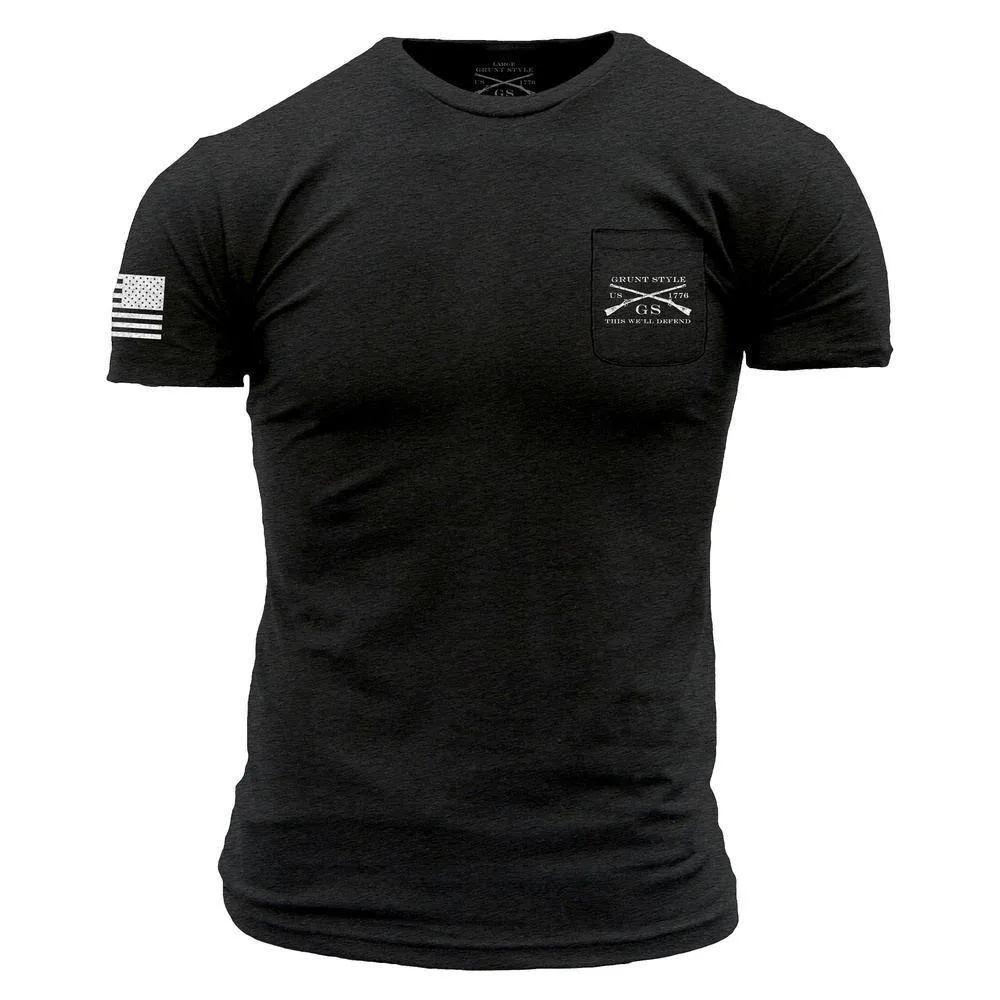 Basic Pocket T-Shirt - Black Heather