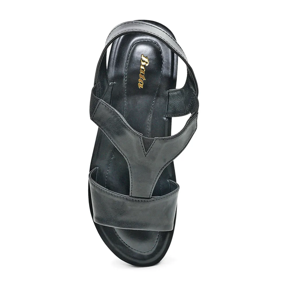 Bata Light & Easy Valentino Black Belt Sandal for Women