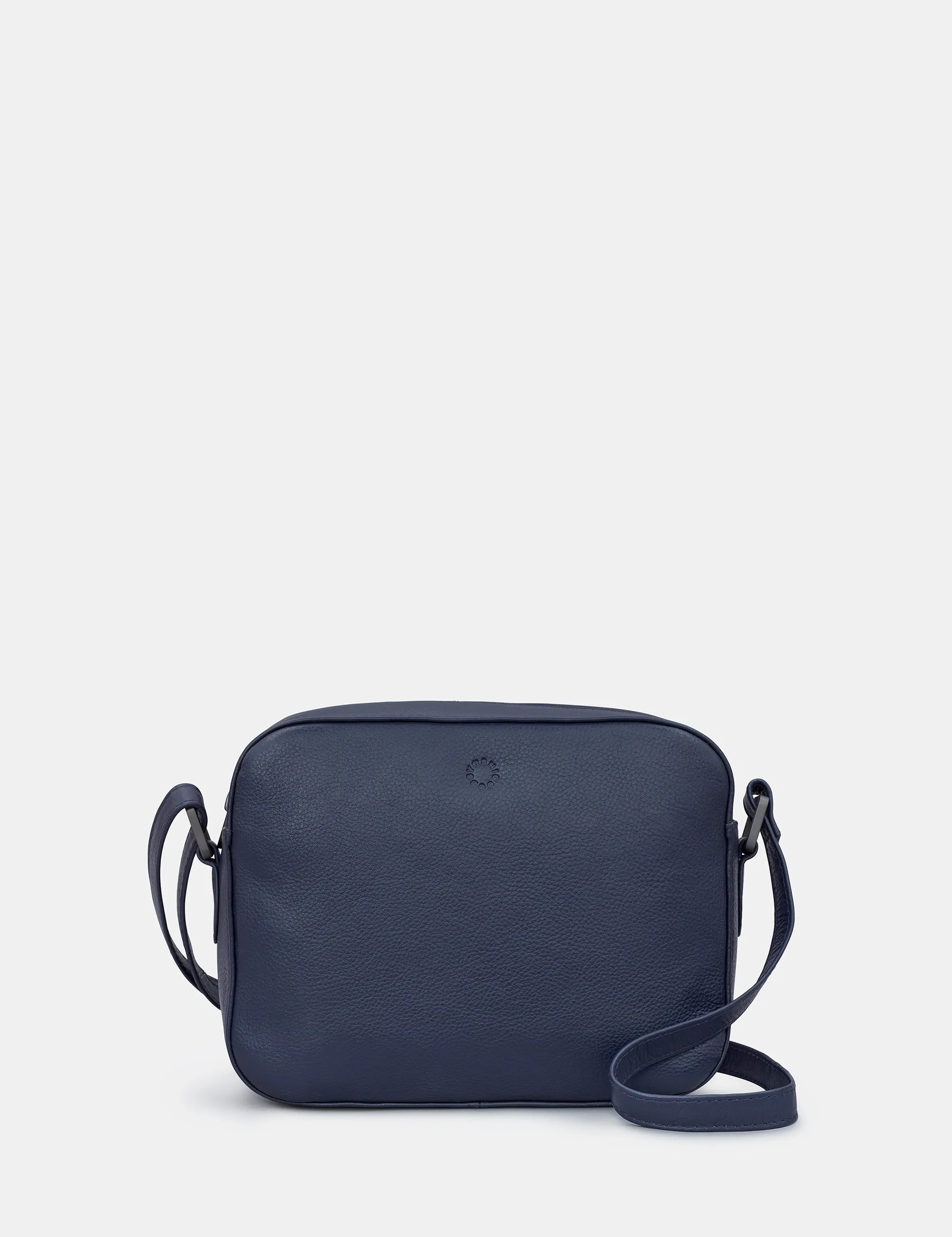 Belmont Navy Leather Camera Bag