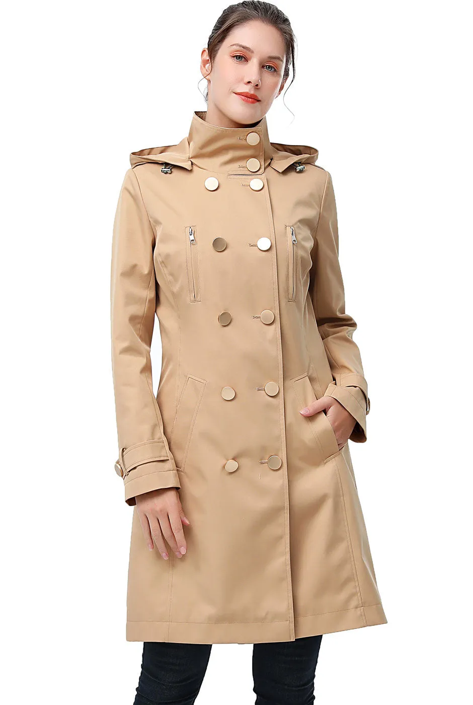 BGSD Women Amari Waterproof Hooded Trench Coat