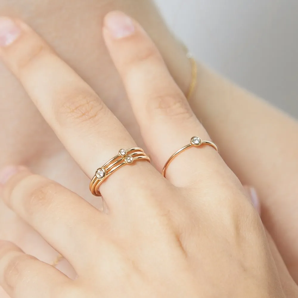 Birthstone Stacking Ring With Citrine