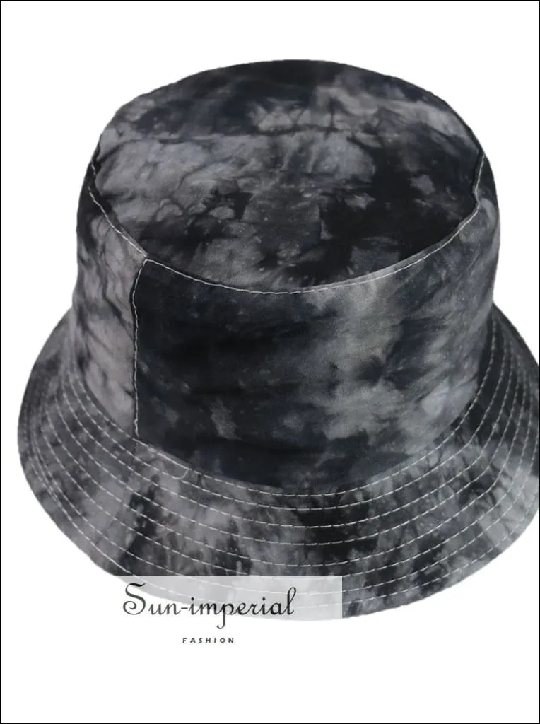 Black with Flame Print Reversible Black White Cow Pattern Women Bucket Hat