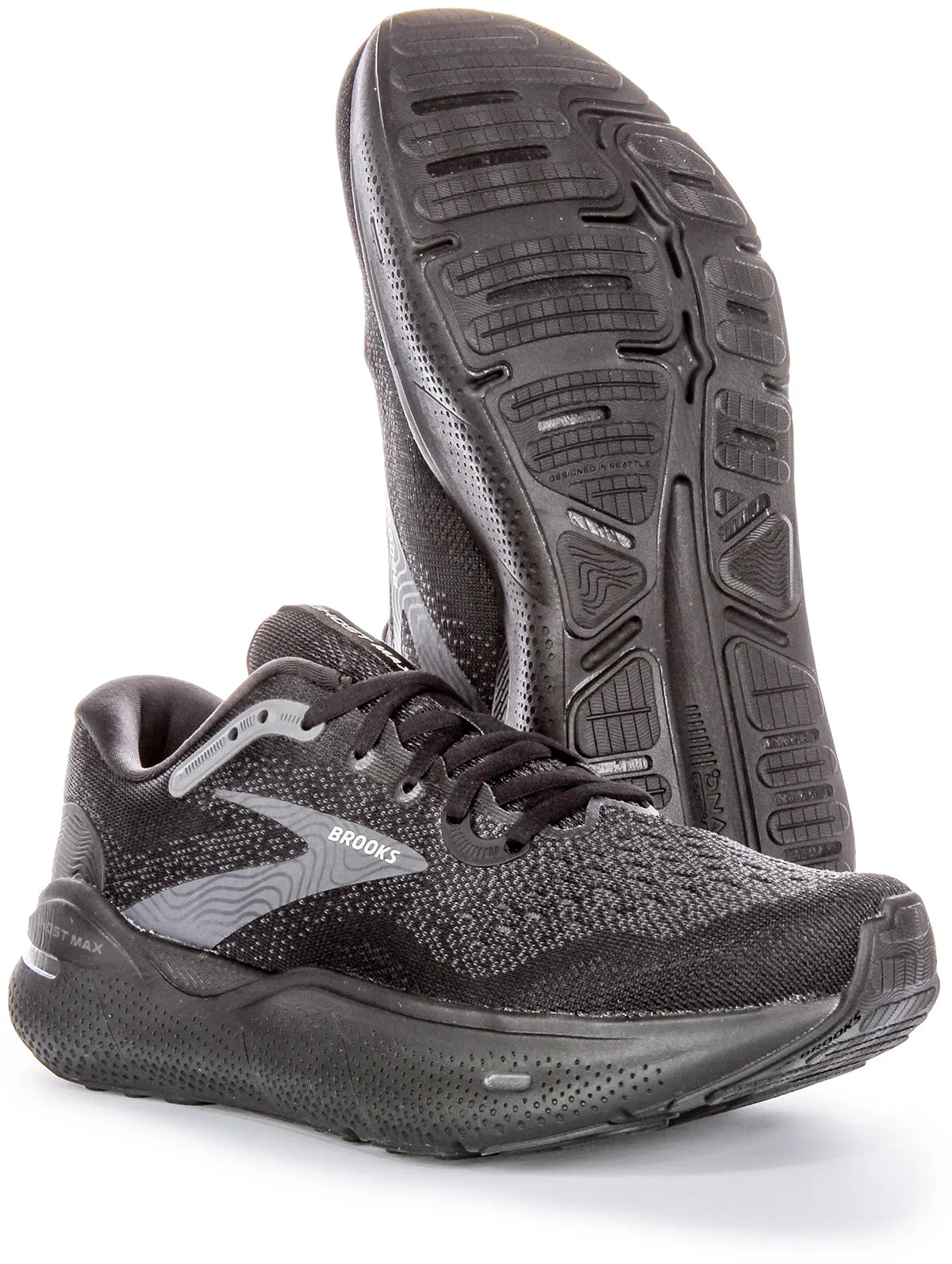 Brooks Ghost Max In Black For Men | Medium Fit