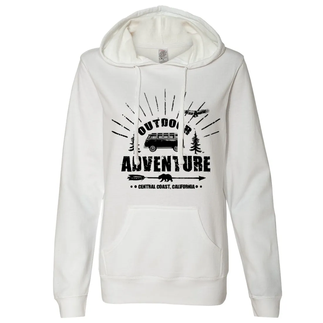 California Outdoor Adventure Ladies Lightweight Fitted Hoodie