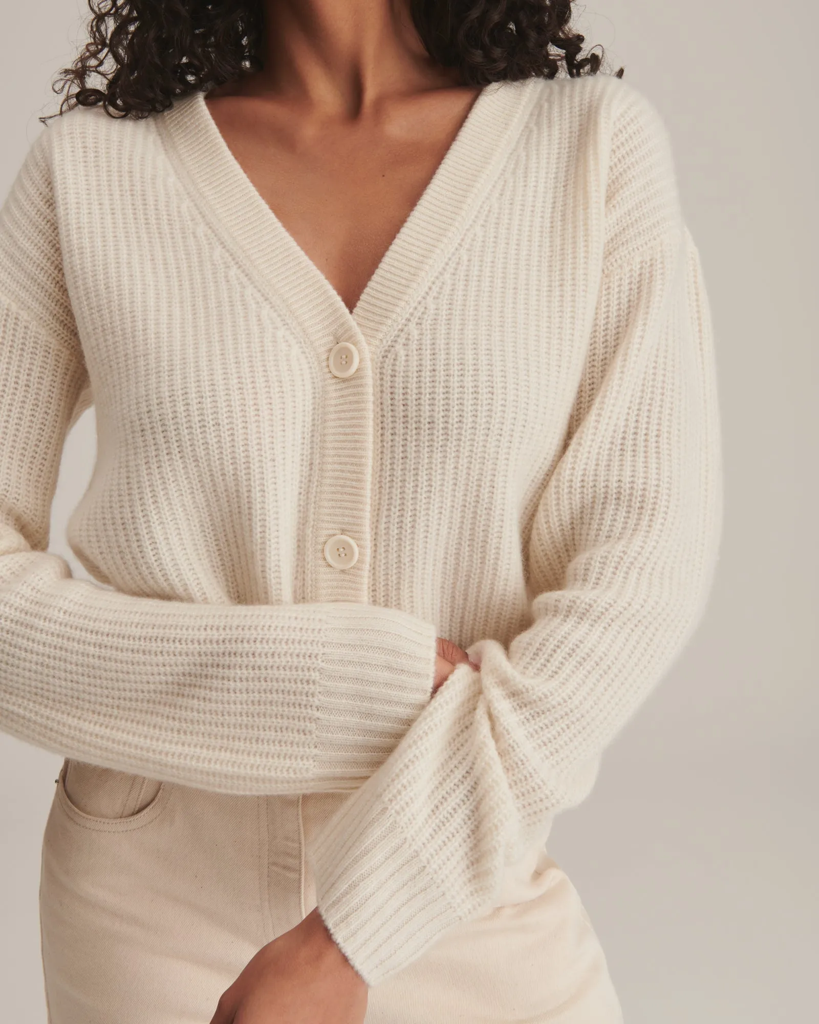 Cashmere Shaker Stitch Cardigan