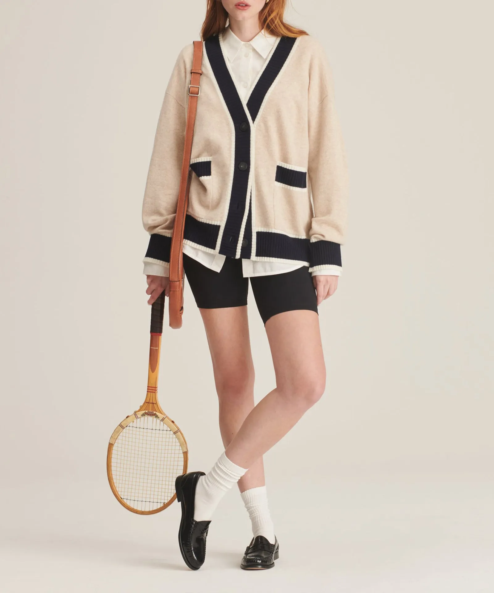 Cashmere Varsity Cardigan