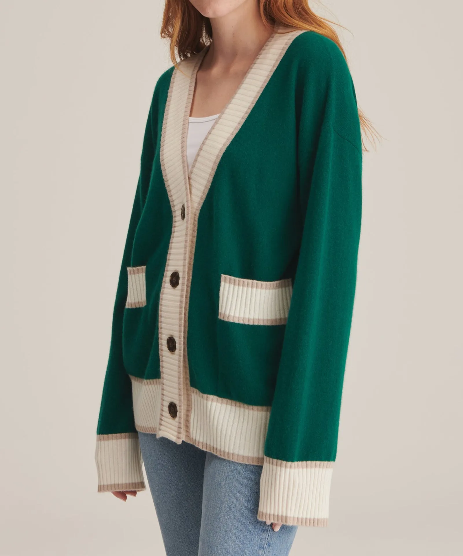 Cashmere Varsity Cardigan