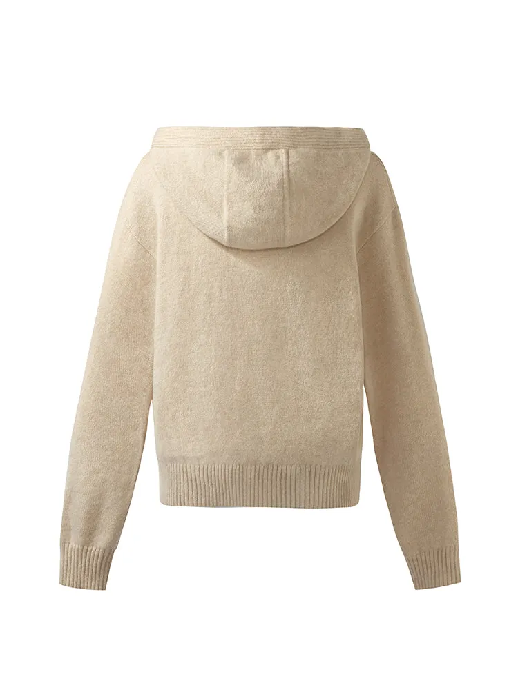 Cashmere Women Knit Hoodie