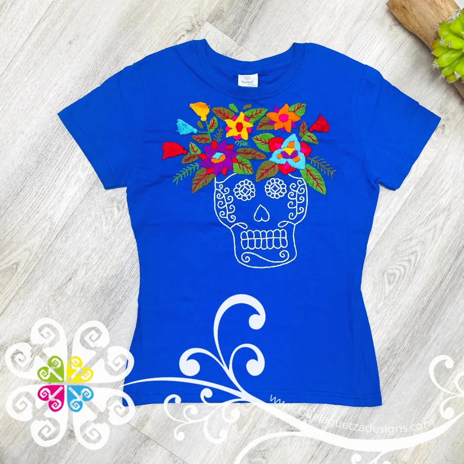 Catrina Head Embroider- Women Tee