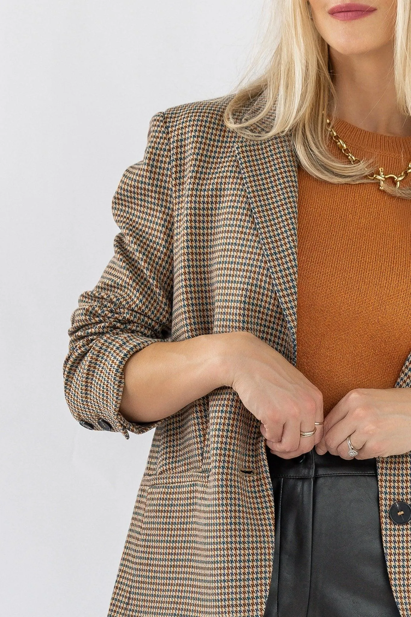 Check Me Out Houndstooth Blazer - Final Sale