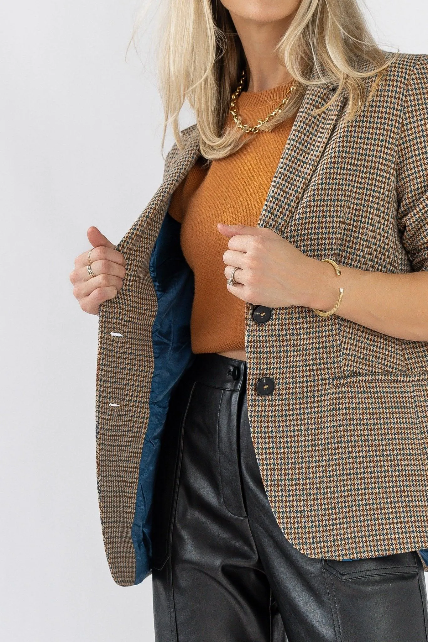 Check Me Out Houndstooth Blazer - Final Sale