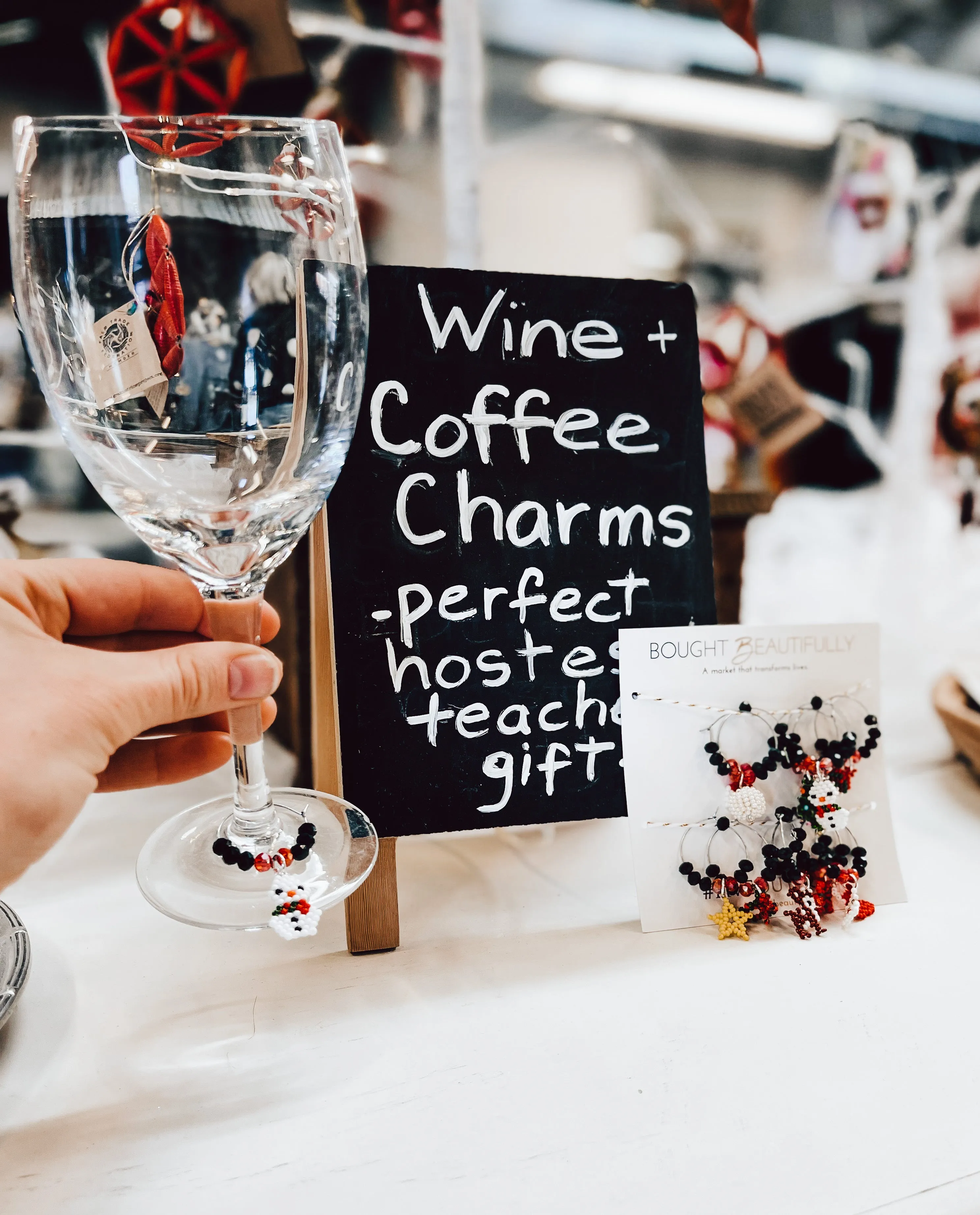 Christmas Wine Charms