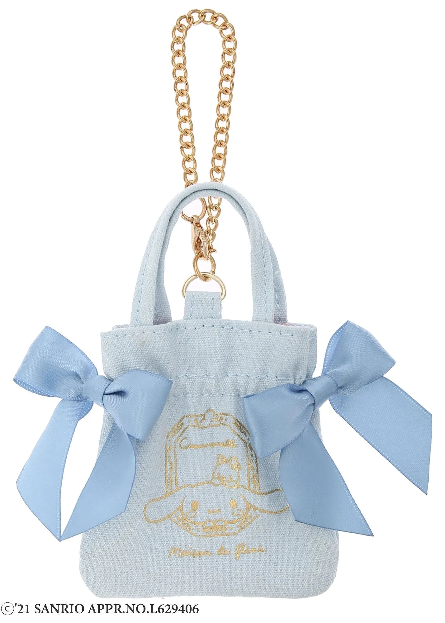 Cinnamoroll x Maison de FLEUR Ribbon tote bag (Gingham Inner)