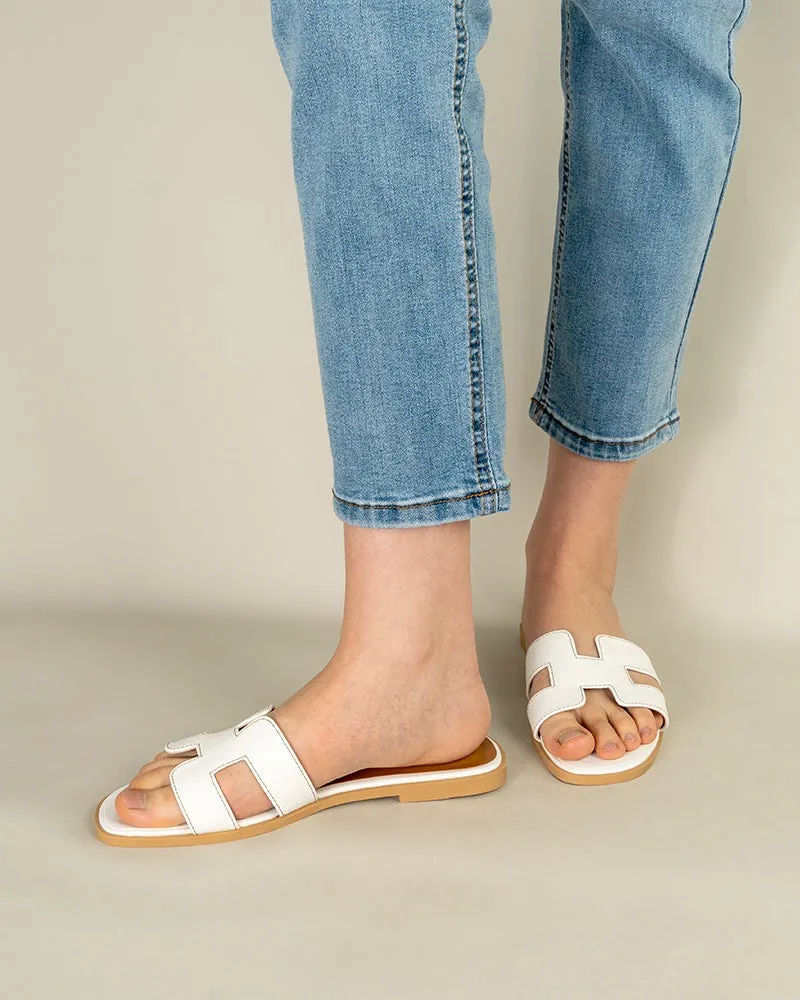 Classic Color Beach Flat Slippers Sandals