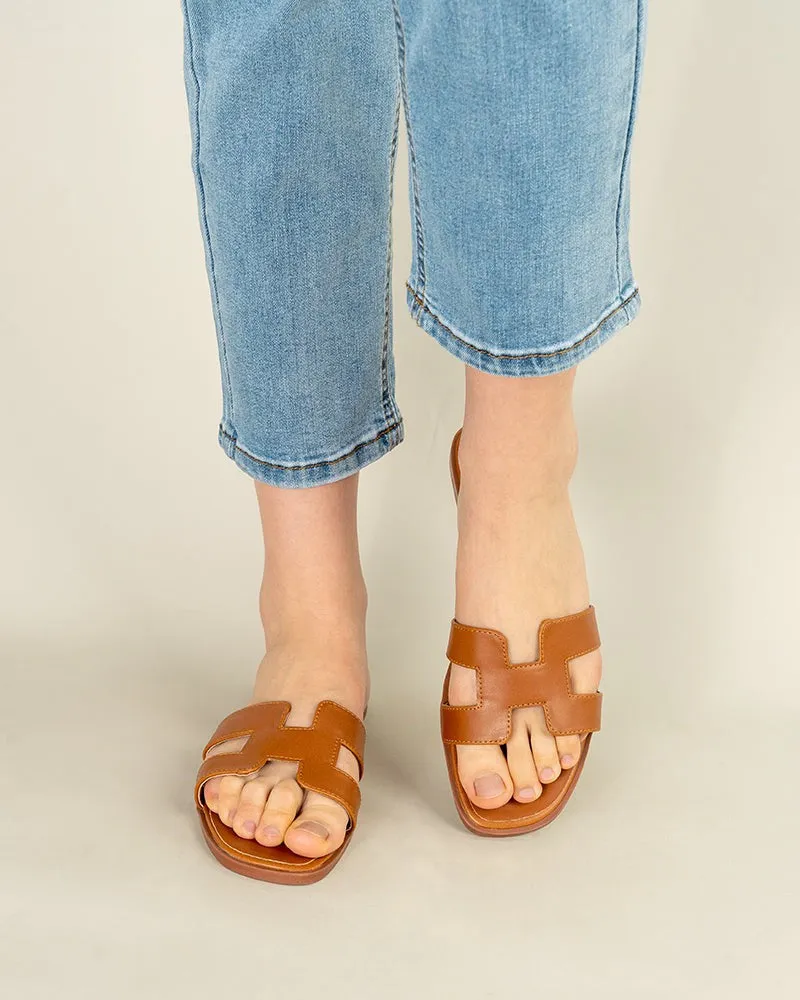 Classic Color Beach Flat Slippers Sandals