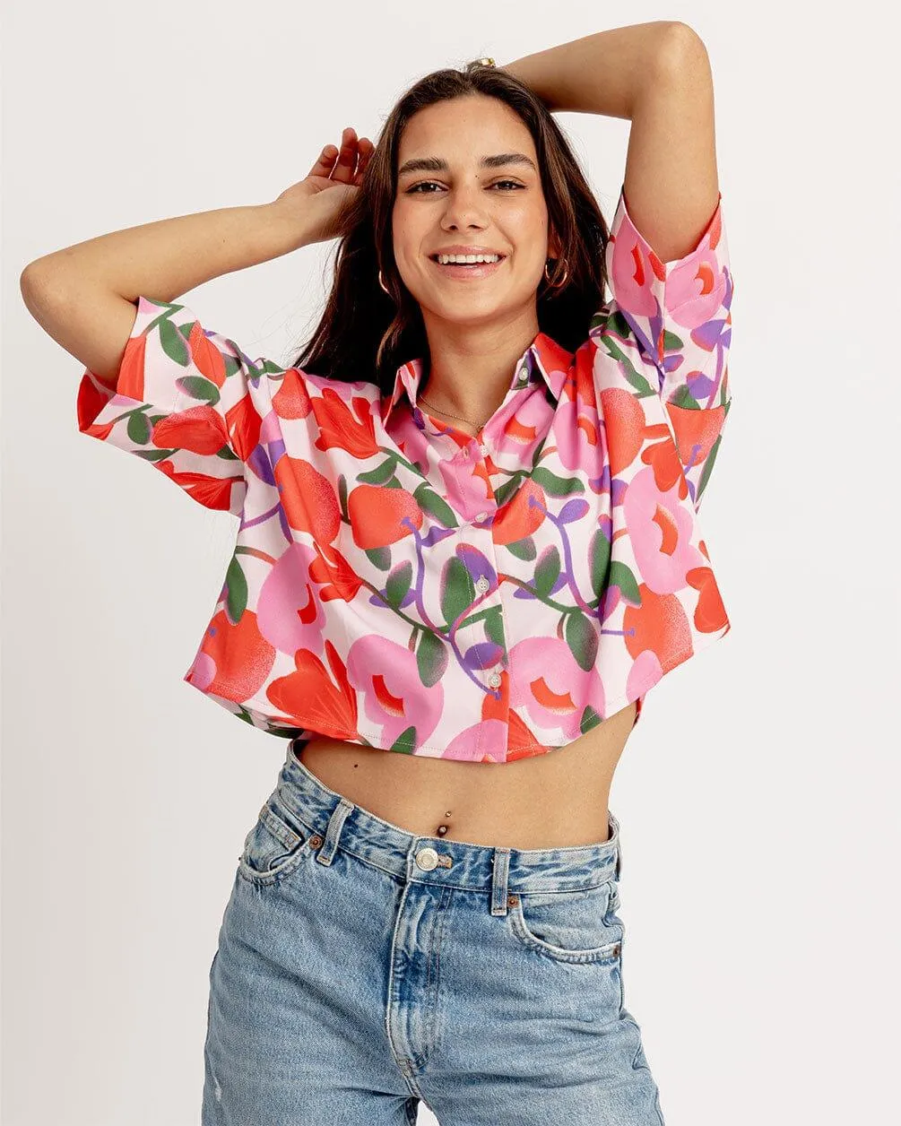 Clementine Cropped Shirt